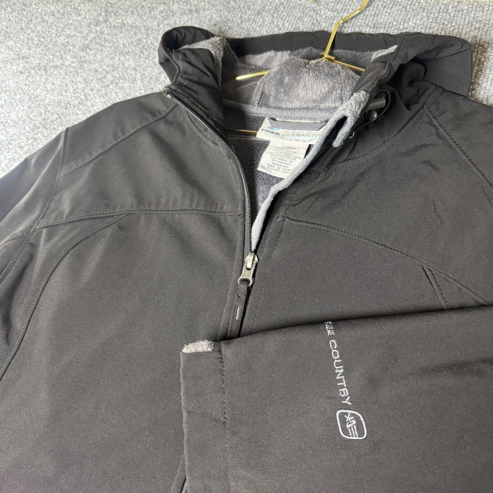 Free Country Womens‎ X Large Jacket Hooded Softshell Active Wear Black